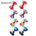 Cloth pet head plaid bow accessory in British style, single head flower with random colour.