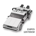 Plastic Back To The Future time machine building block toy in net pocket packaging for teenagers 7-14 years old