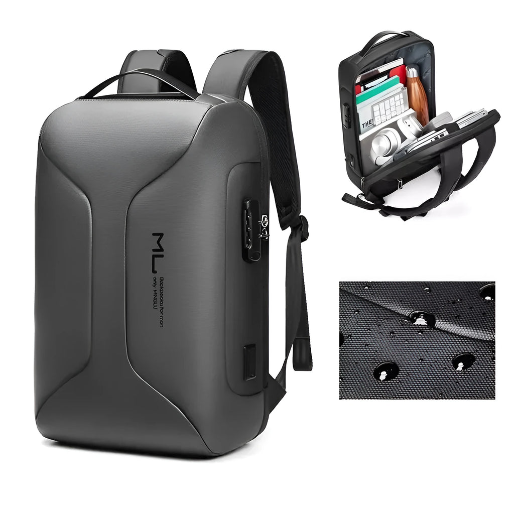 Men's large capacity business backpack in Oxford cloth with air pillow belt system