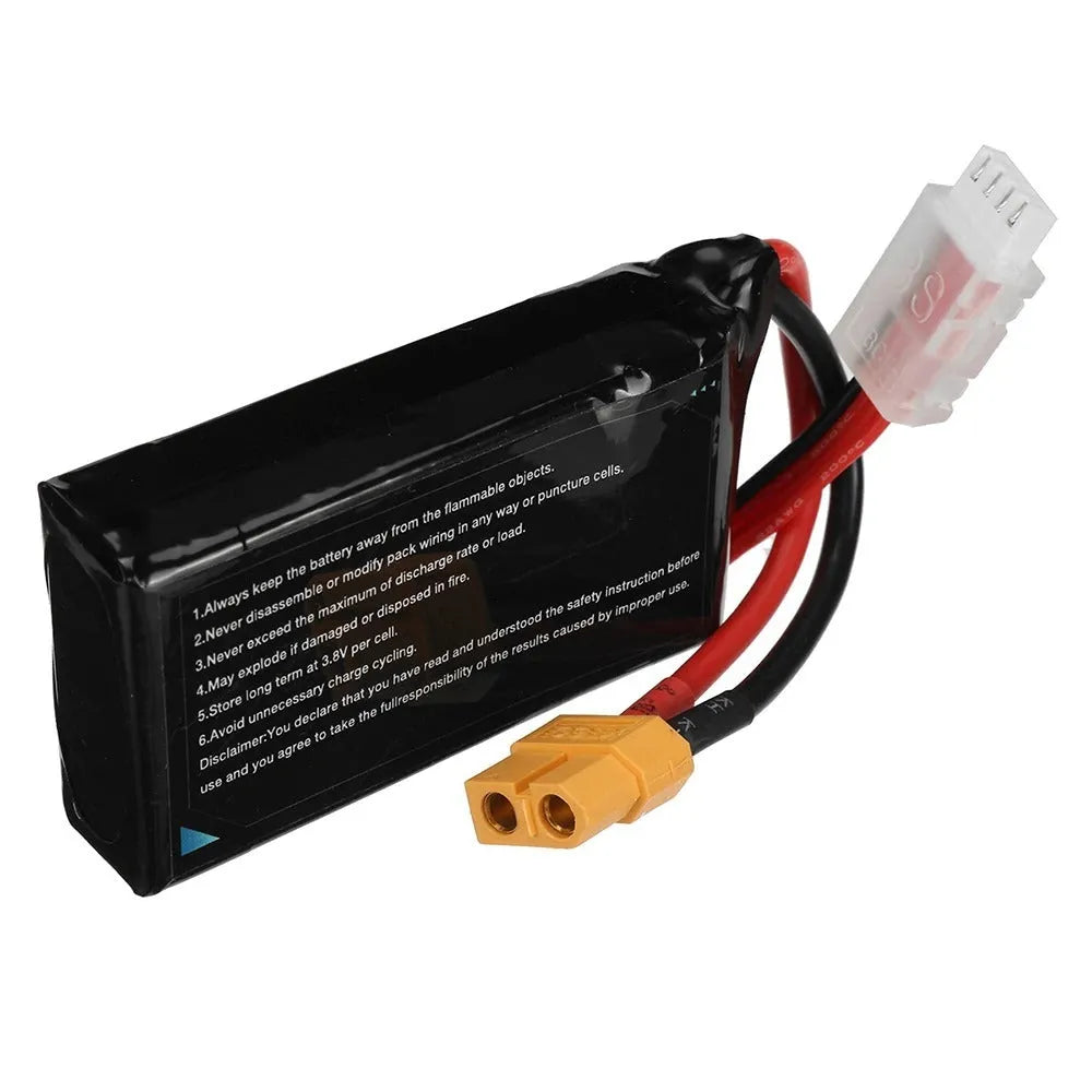 7.4V 1200mAh RC lithium battery with T-plug connector