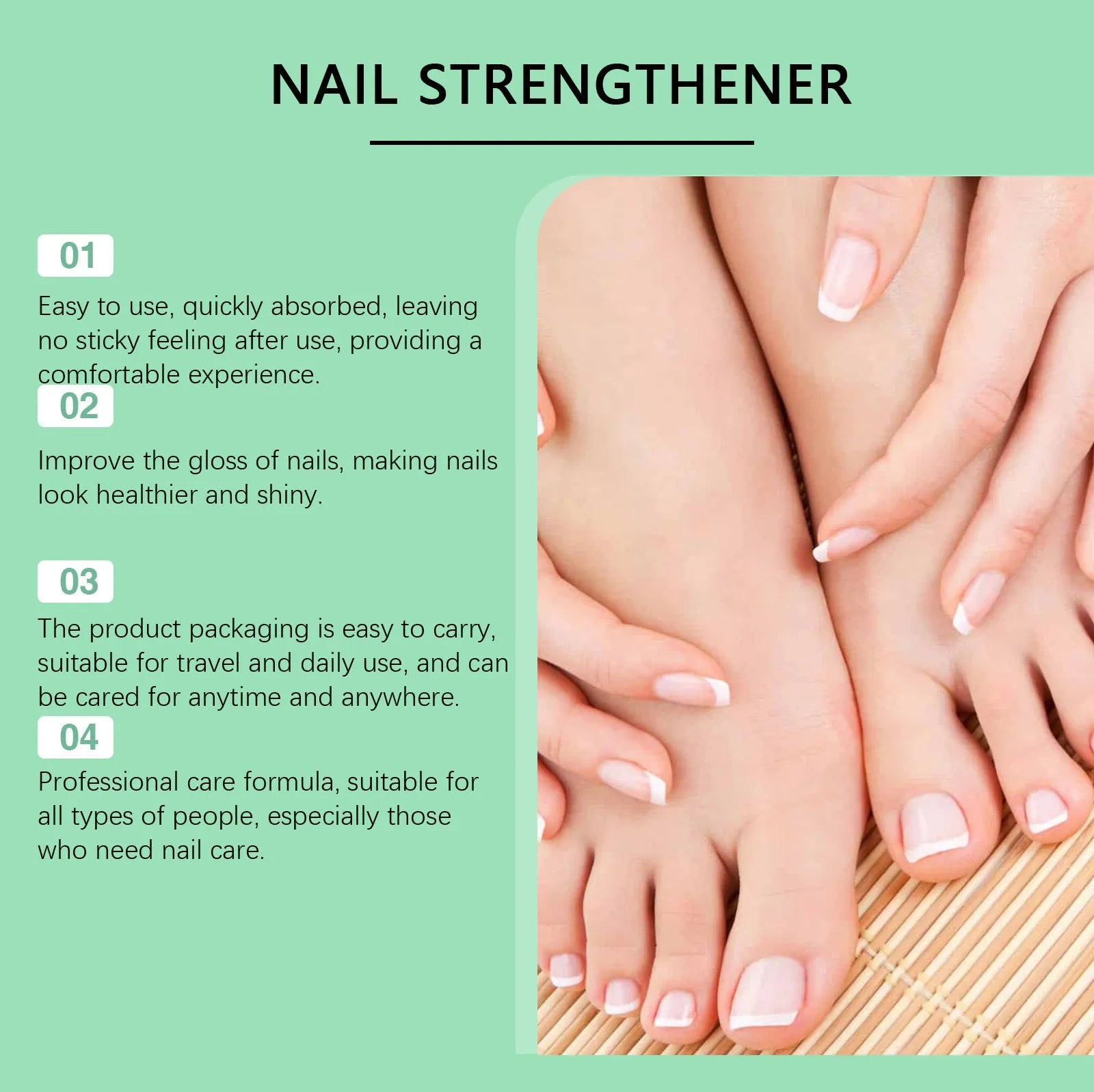 30ml bottle of clear nail care solution for gentle daily cleaning
