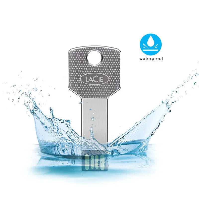 Ultra-thin white metal waterproof conjoined key USB drive 2.0 flash drive 16GB to 128GB