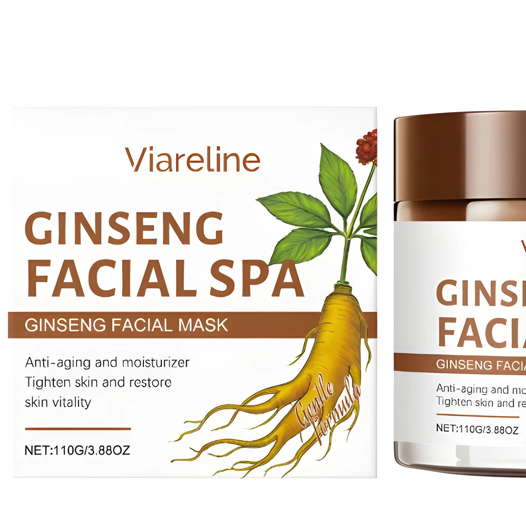 Ginseng Anti Wrinkle Firming Facial Mask 110g sheet mask in a white tube on a grey background