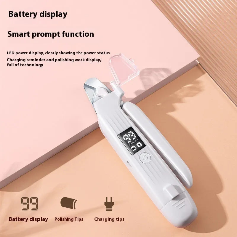 HZ8 White dog nail clippers with piercing function and ABS plastic construction