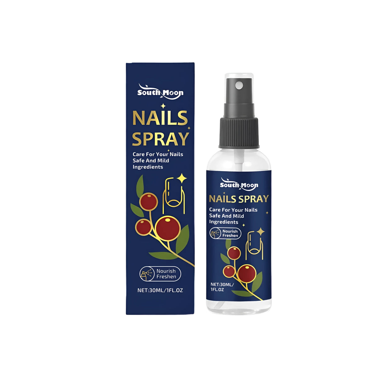 30ml nail care spray bottle with urea, chlorhexidine glucose and borneol for fingernails and toenails