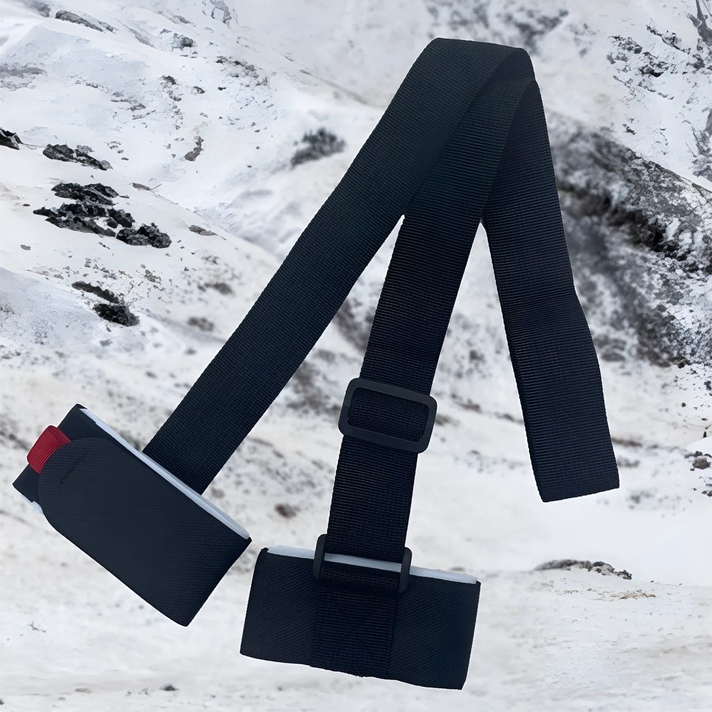 Adjustable skiing bandage shoulder strap with hook and loop closure in choice of colours