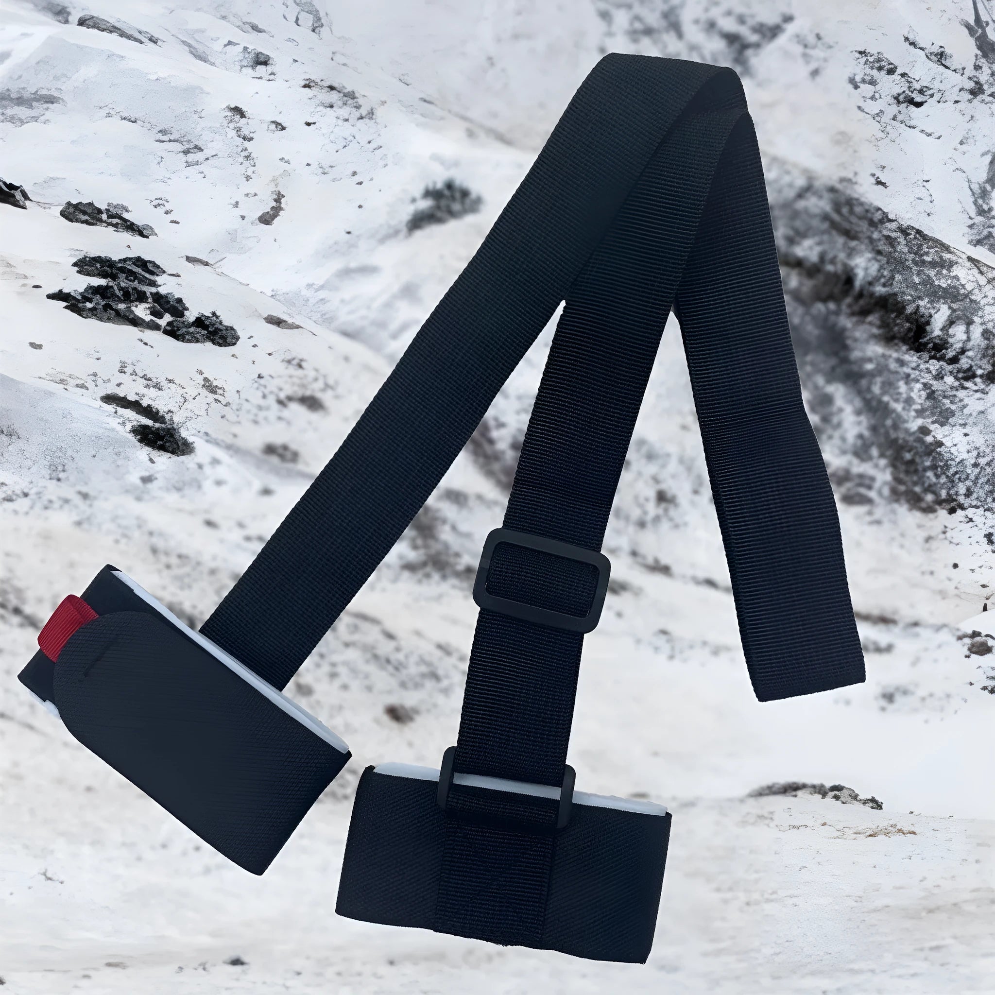 Adjustable skiing bandage shoulder strap with hook and loop closure in choice of colours