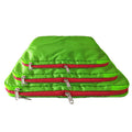 Waterproof nylon travel compression storage bag in cube shape, double-layer compressible, available in green, blue, black, grey, three sizes