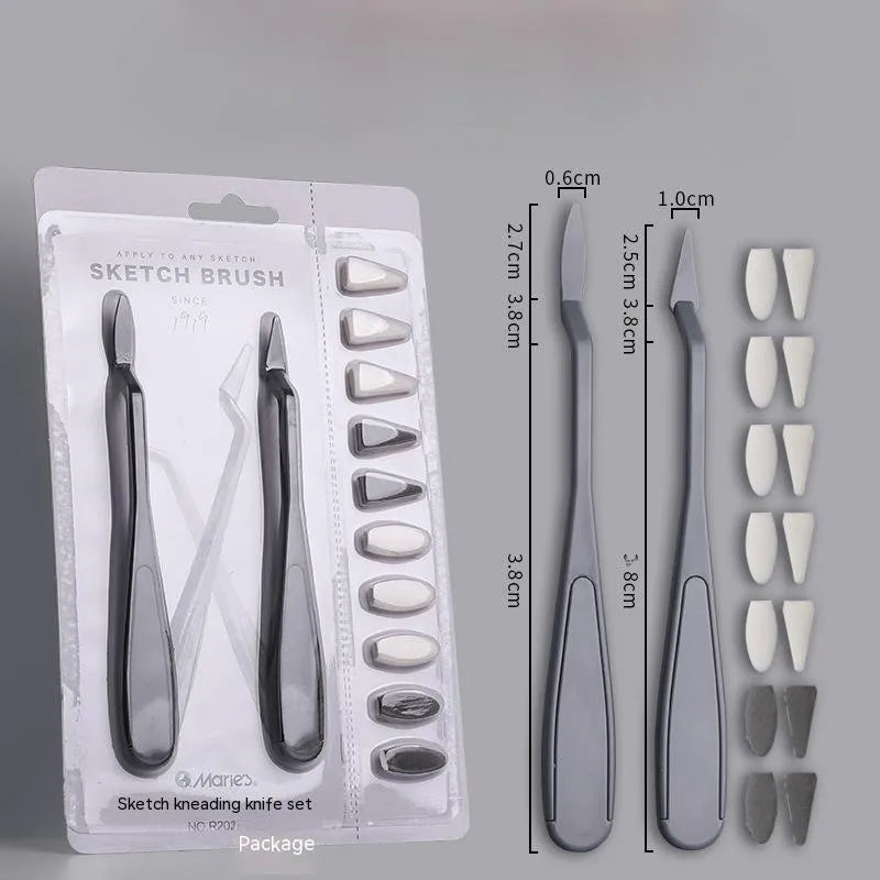 Plastic fluorescent pen eraser smear tip R20212 for precise sketching and pencil mark removal