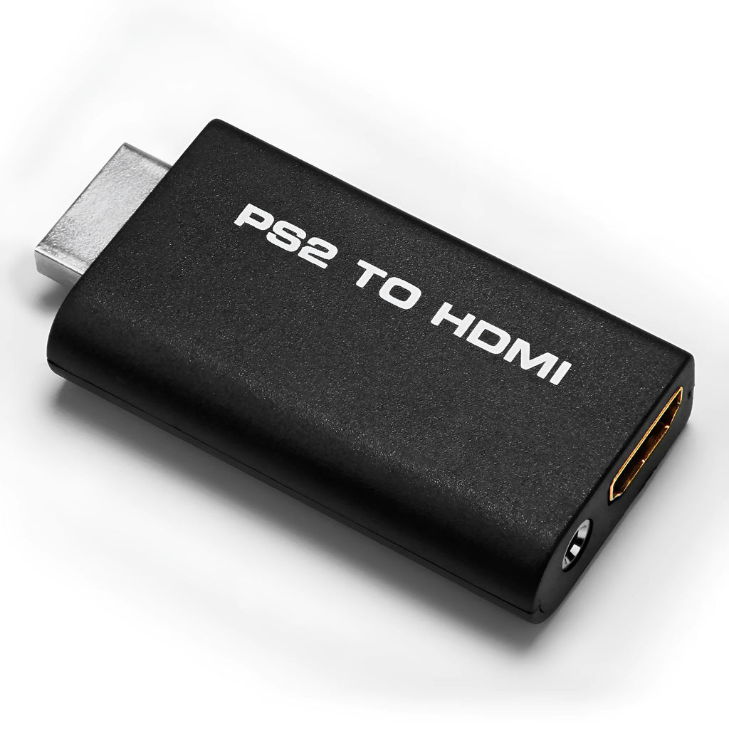 Black game to HDMI converter with audio-video output and PS/2 interface for PS2 game machine