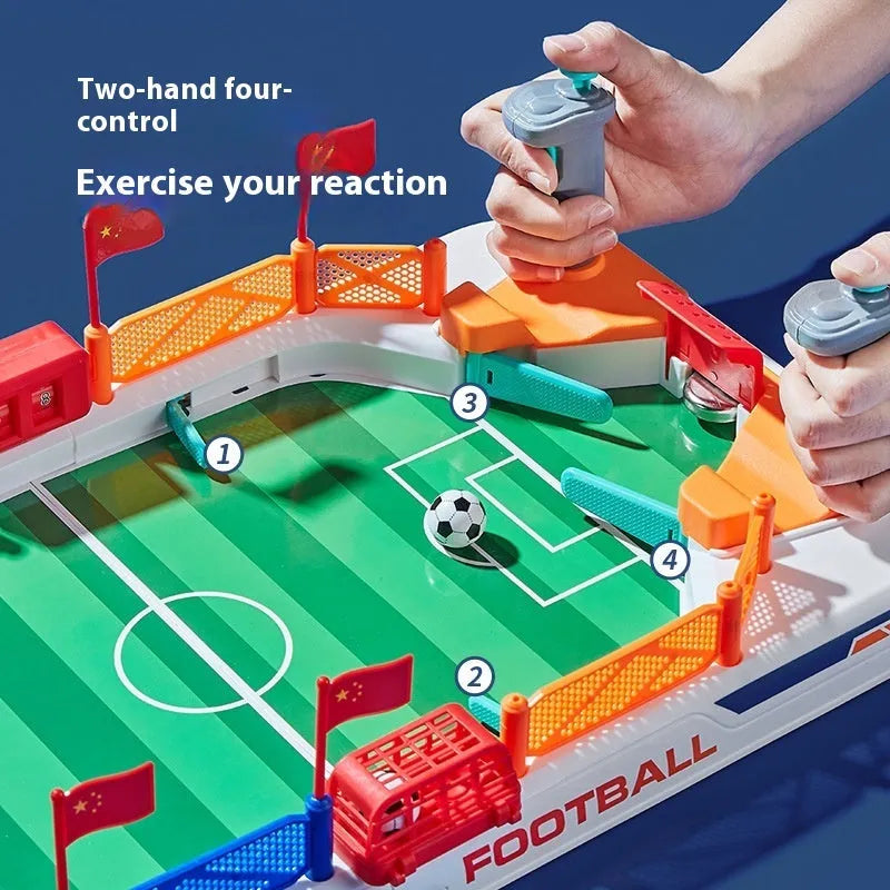 Children's table football double battle set in Football colour with ABS construction and two goals