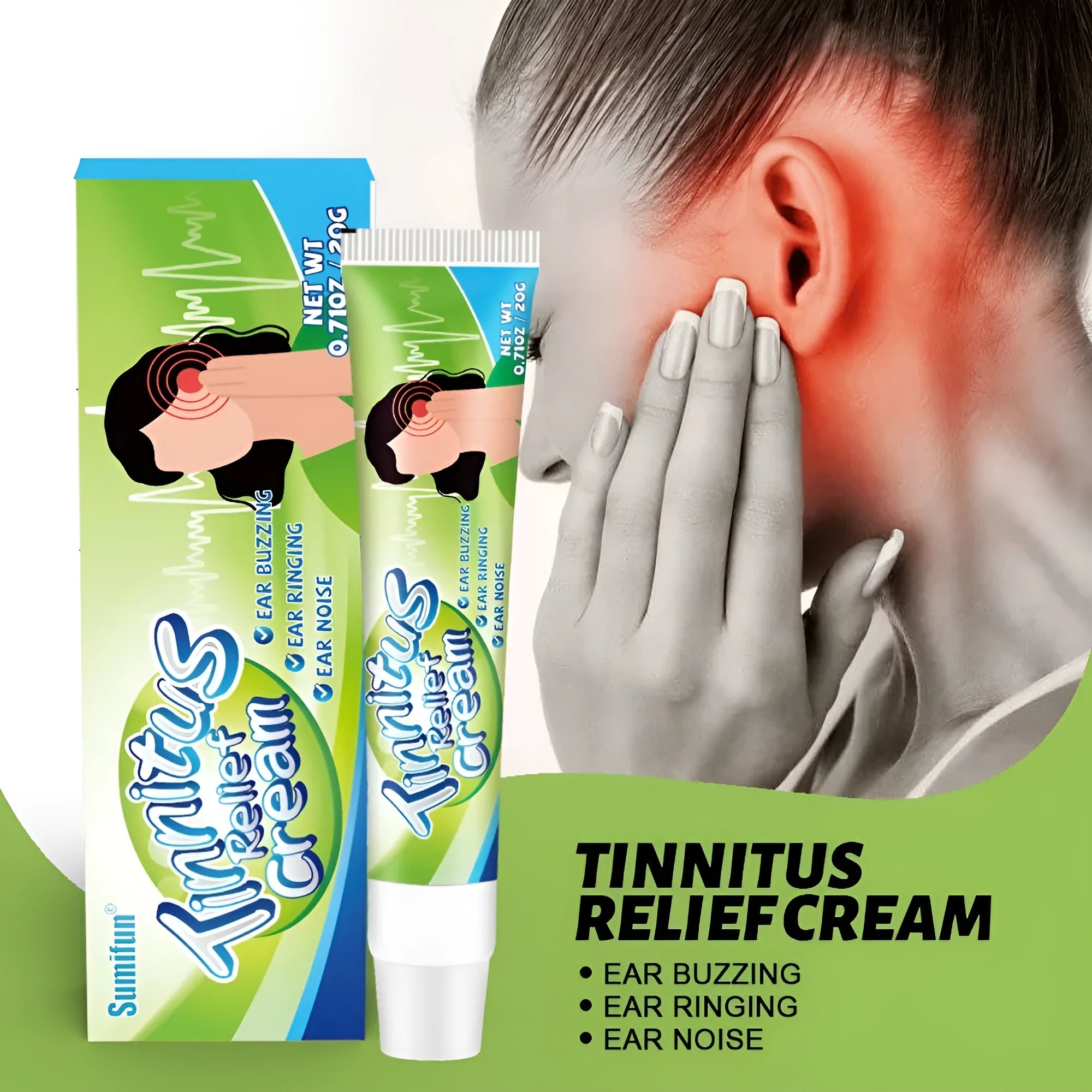 20g tube of Ear Kang Cream external ointment for ear pain and tinnitus relief