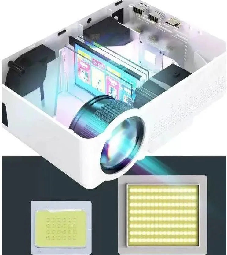 Small projector with HD WiFi projection, 1280x800 resolution, 2000 lumens, Deluxe Edition