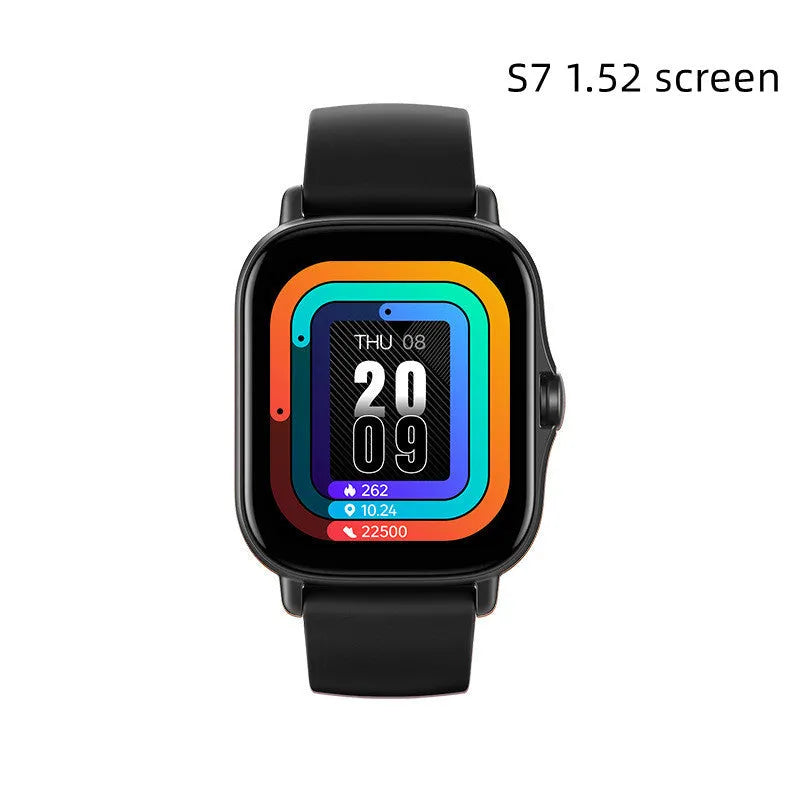 GT20 black smart watch with alloy case and silicone strap on a wrist