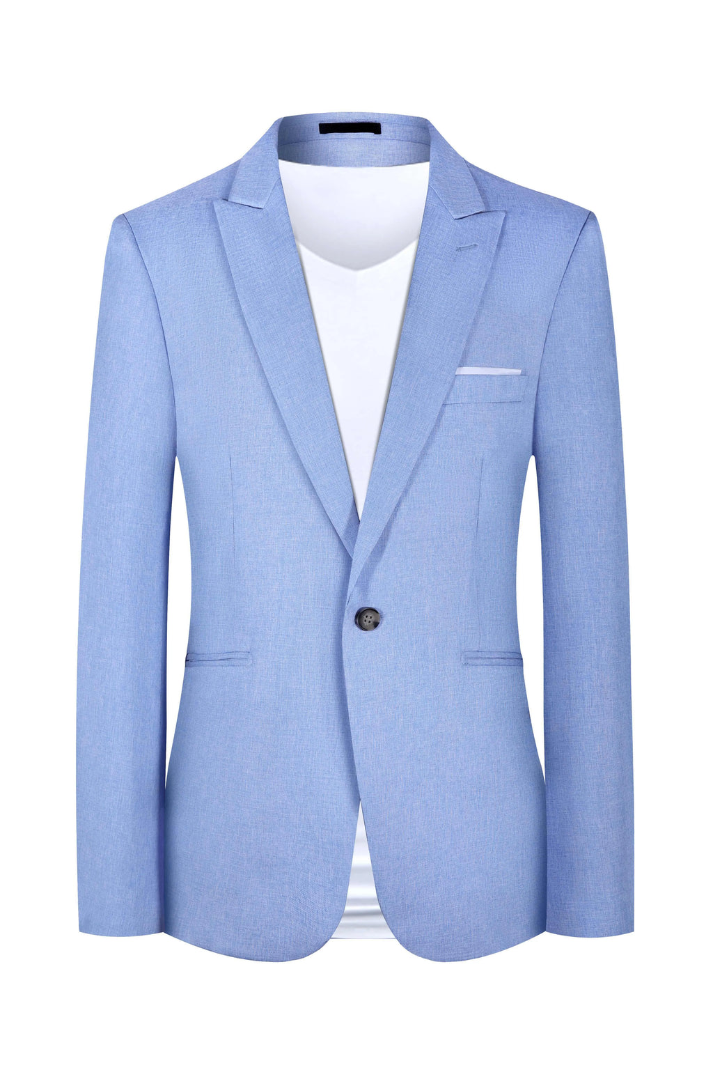 Men's light blue casual western-style suit jacket for spring and summer seasons