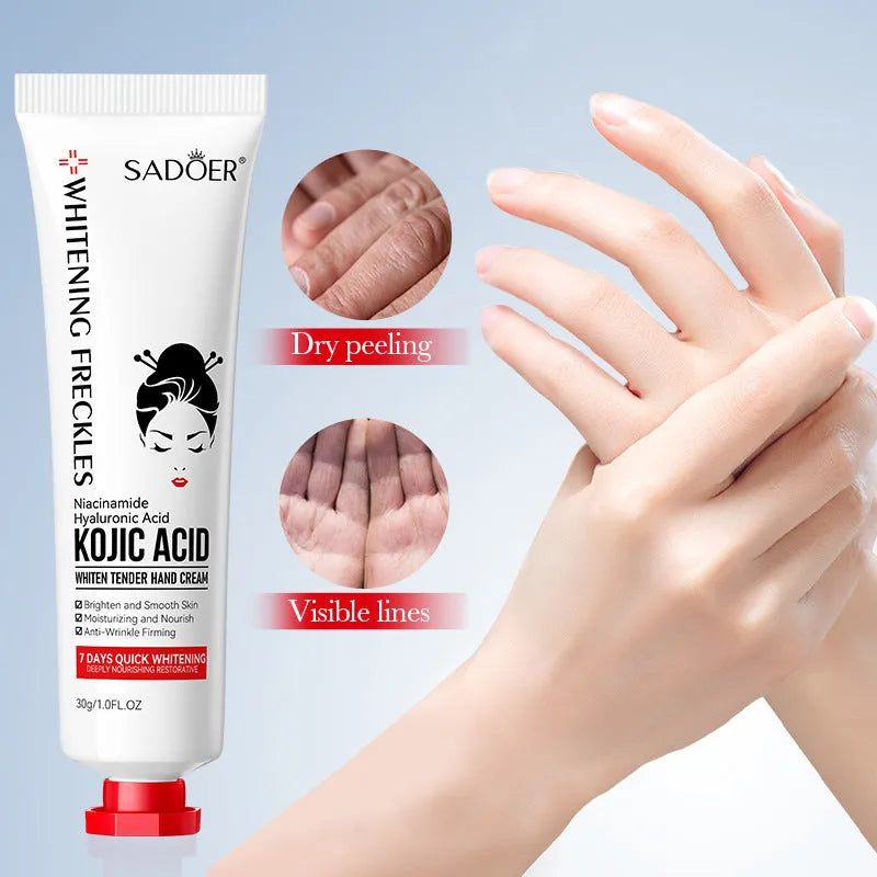 Kojic acid hand cream 30g tube for white skin rejuvenation and autumn winter moisturising