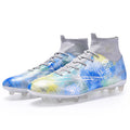 High top soccer shoes for boys and girls with non-slip rubber outsole, multiple colour styles available