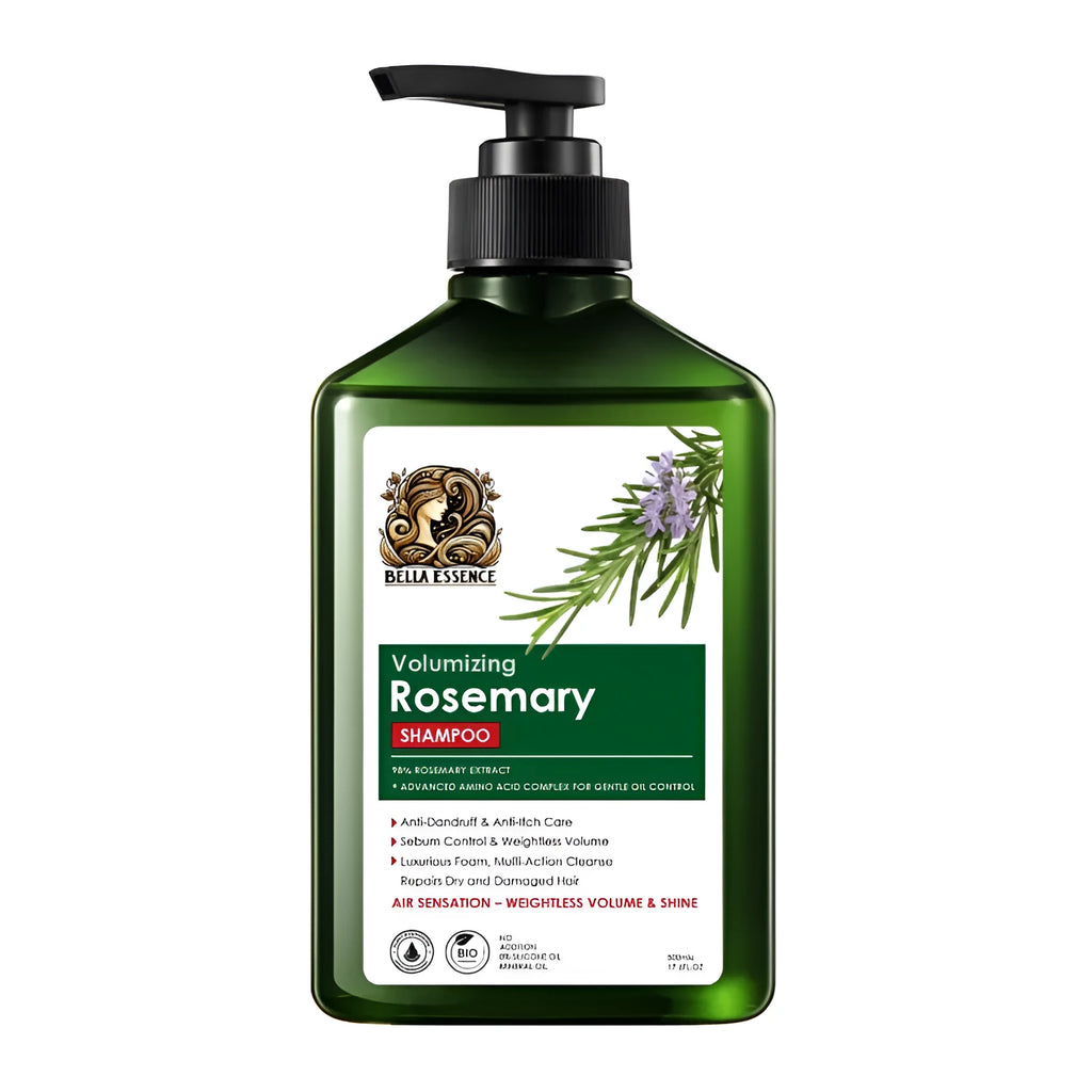 Rosemary anti-dandruff fluffy shampoo and conditioner set with plant extracts for unisex scalp care and soft hair