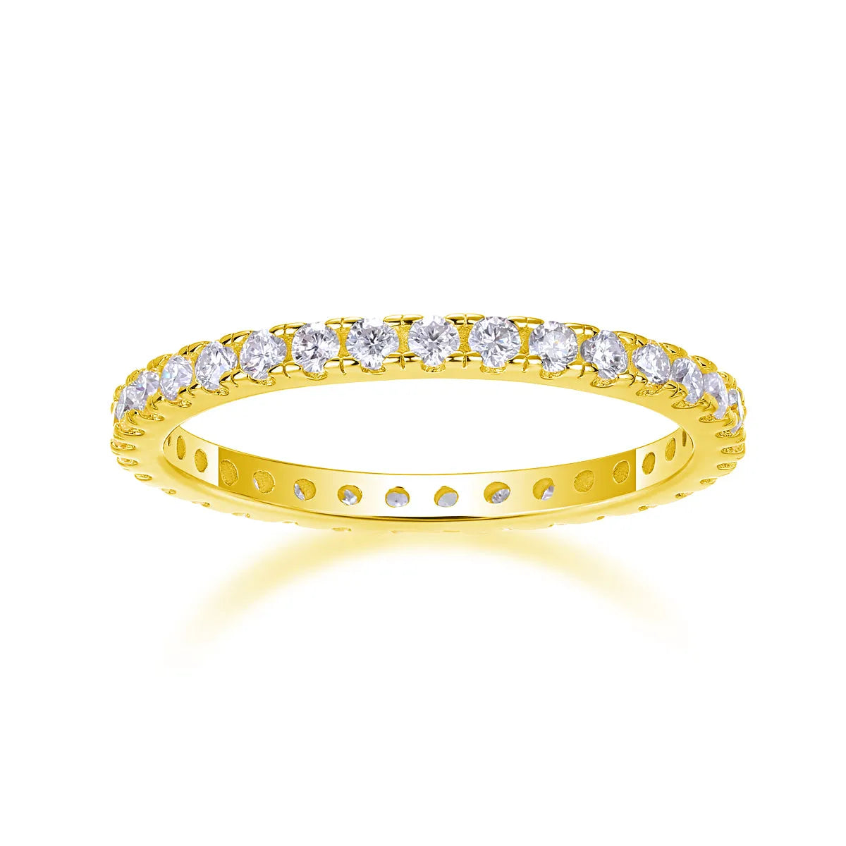 Daytime moissanite wedding ring set in gold and rose gold, S925 silver with platinum plating, sizes 5-9, gift box included