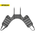 Black polyester motorcycle fuel tank mount base saddle shown flat, measuring 100cm by 40cm.