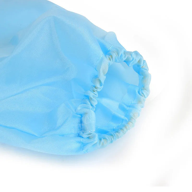 Children's painting bib apron in blue polyester synthetic fibre size M for height 120cm