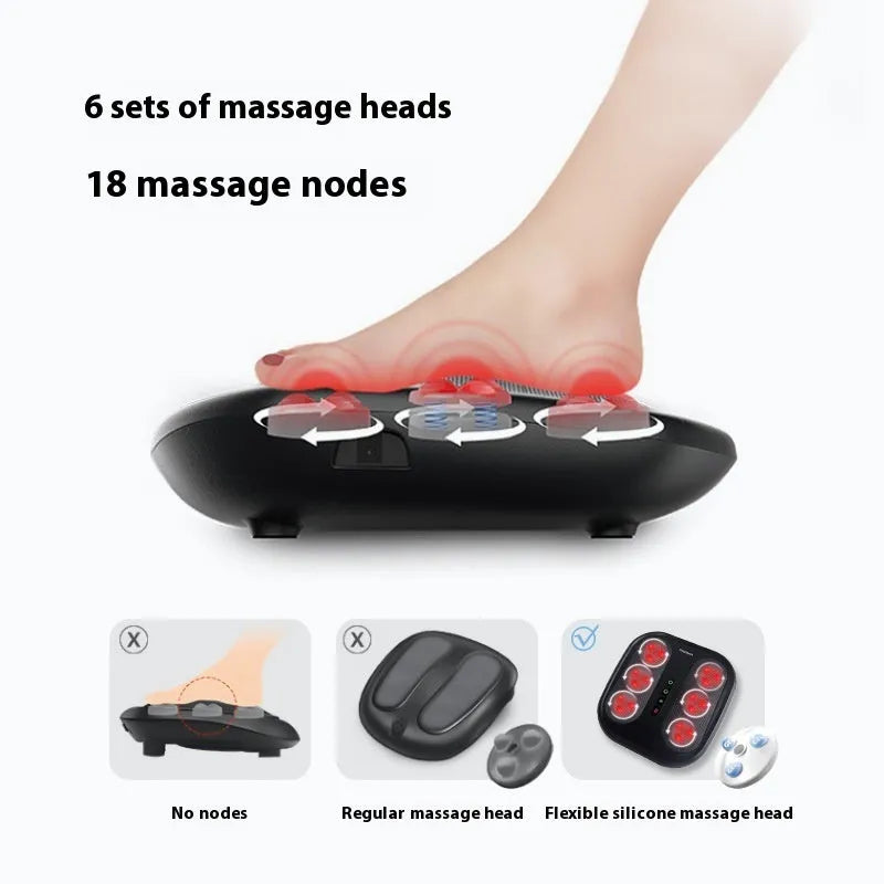 Multifunctional foot massager with infrared physiotherapy in black – includes kneading and reflexology massage functions