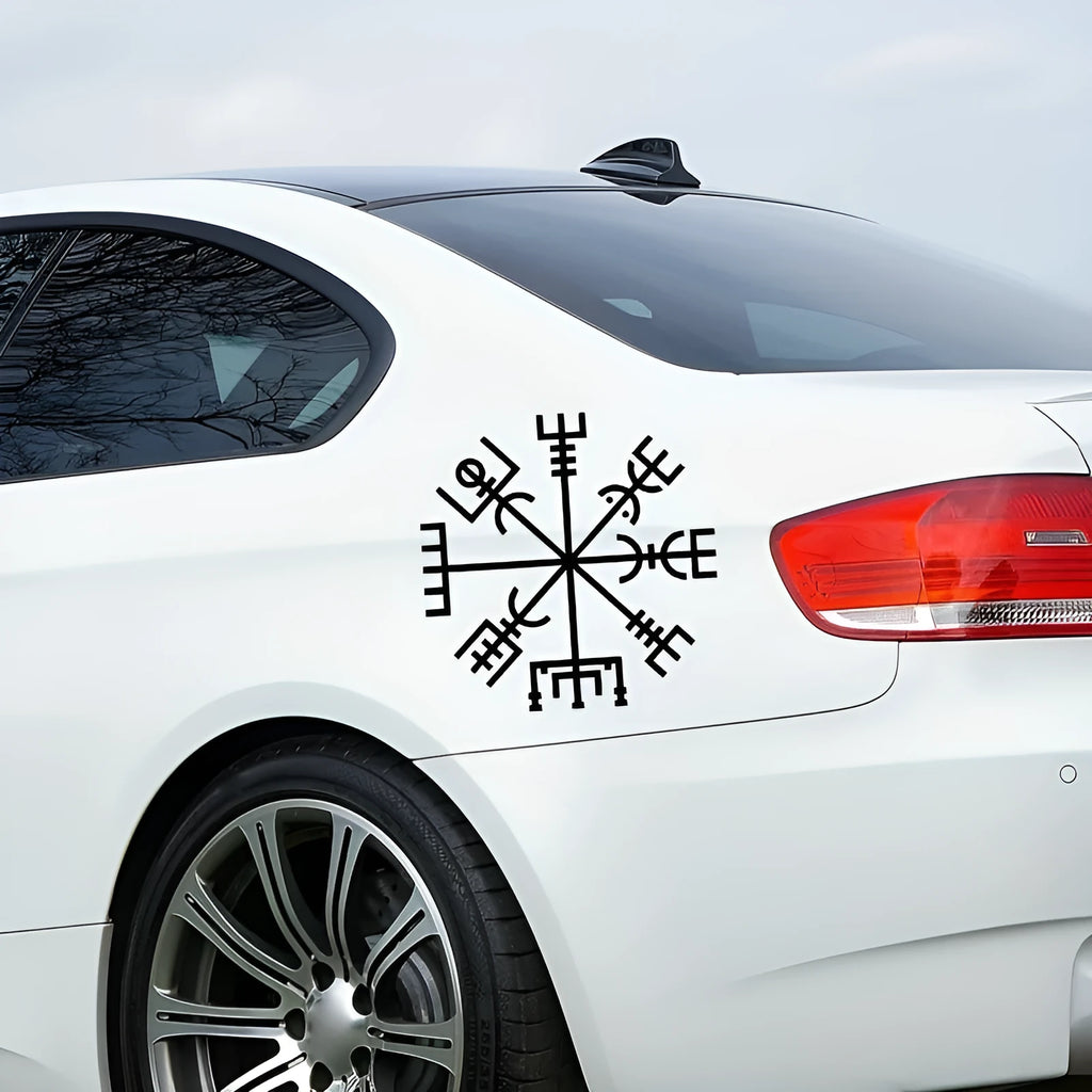 Square 13x13cm vegetarian-themed vinyl sticker for car or notebook decoration