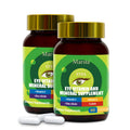 Eye Vitamin And Mineral Supplements 750mg 60 tablets in a white bottle with green label