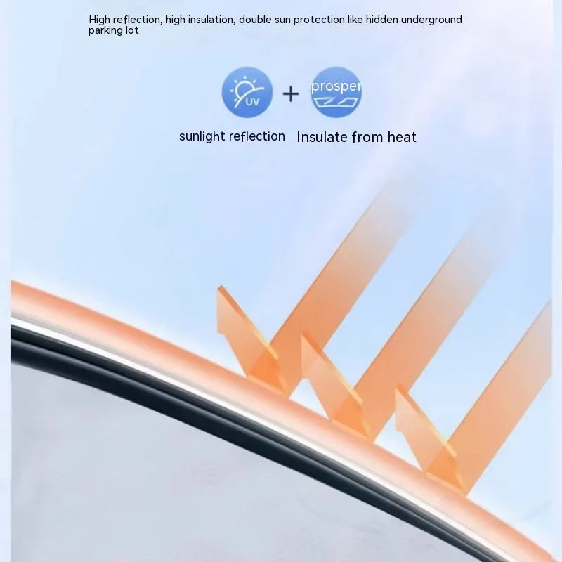 Silicone car sunshade with electrostatic adsorption system in plaid pattern
