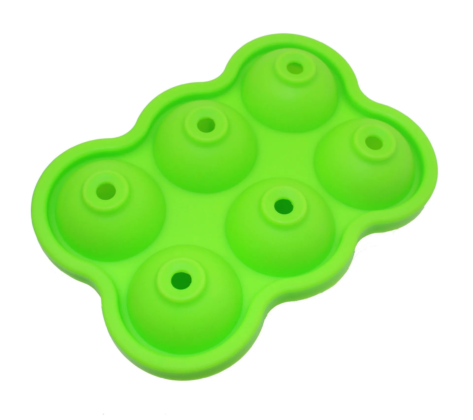 Large silicone ice cube maker with six 4.5cm sphere cavities in black