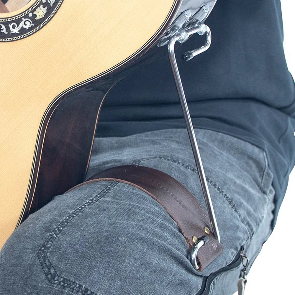 An adjustable height musical instrument stool for piano and ukulele practice with an ergonomic seat.
