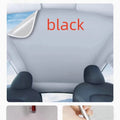 Silicone car sunshade with electrostatic adsorption system in plaid pattern