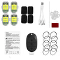 Strobe light remote control kit with four 5W ABS lights for car motorcycle bicycle modification