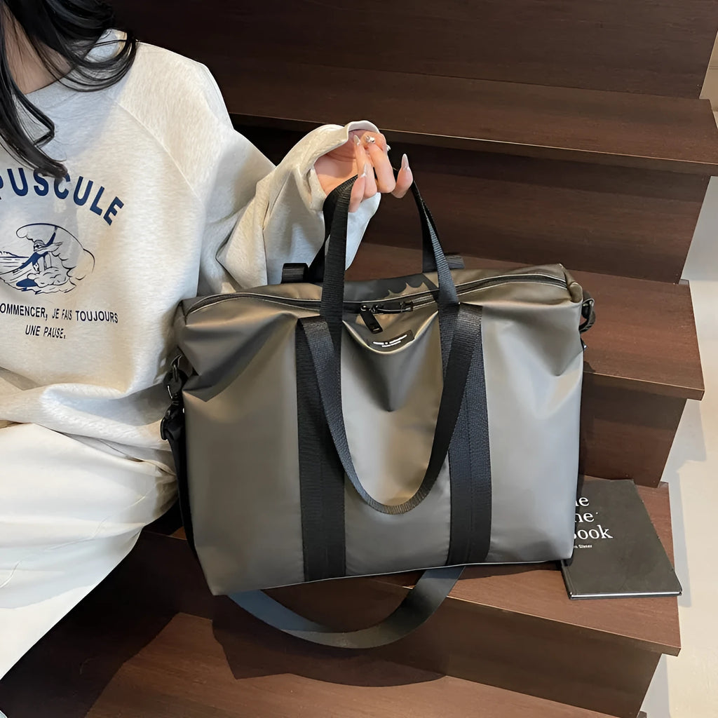 Oxford cloth business travel tote bag in black, grey or champagne colours with 20-35 litre capacity