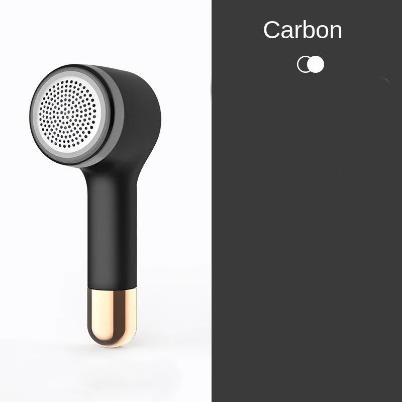 USB rechargeable hair ball trimmer for removing fabric pills from clothing and sofas.