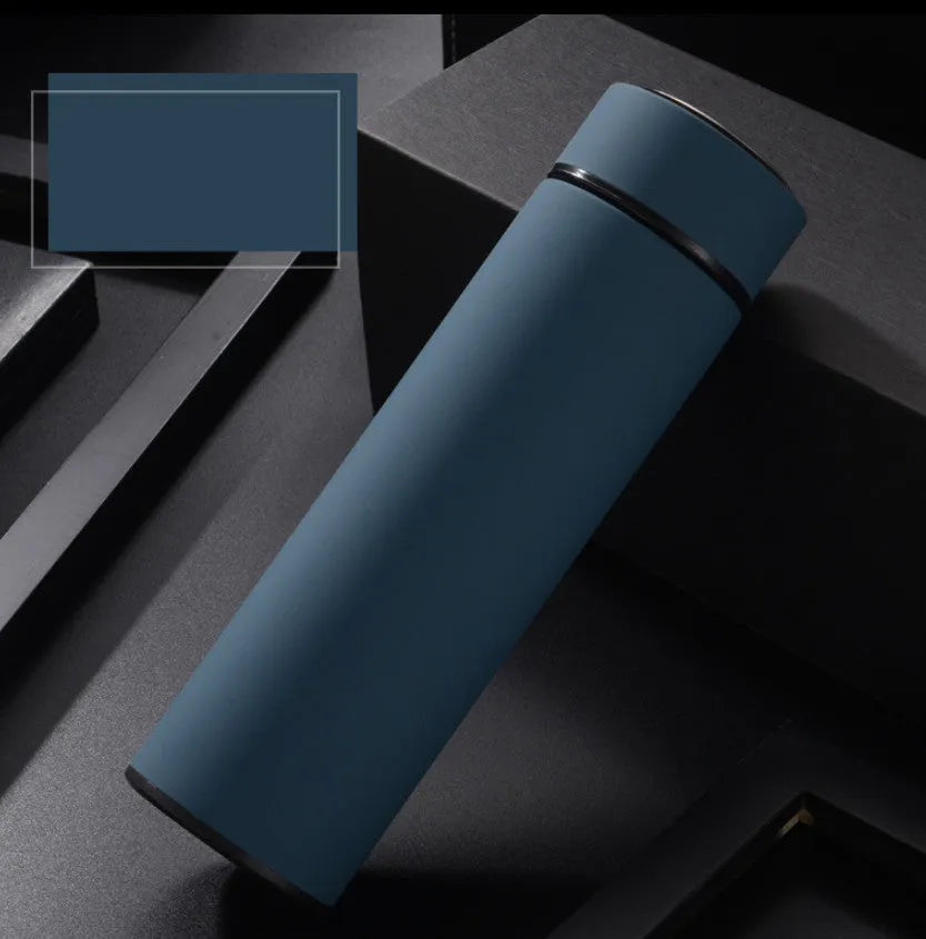 450ml stainless steel vacuum flask in black, red, gold, or blue with arrow-shaped mouth
