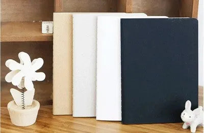 Retro plain colour graffiti sketchbook in black, white, cowhide, or grey cover.