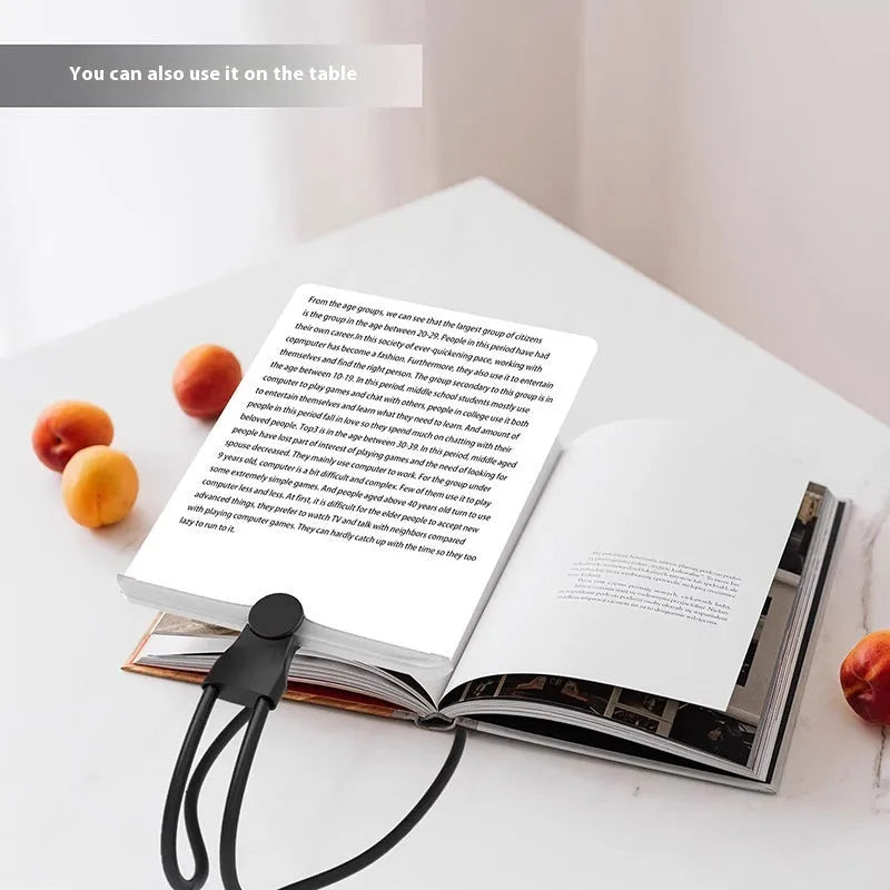 Large screen ultra-thin magnifying glass 5x with 240x170mm acrylic lens on desk showing magnified text