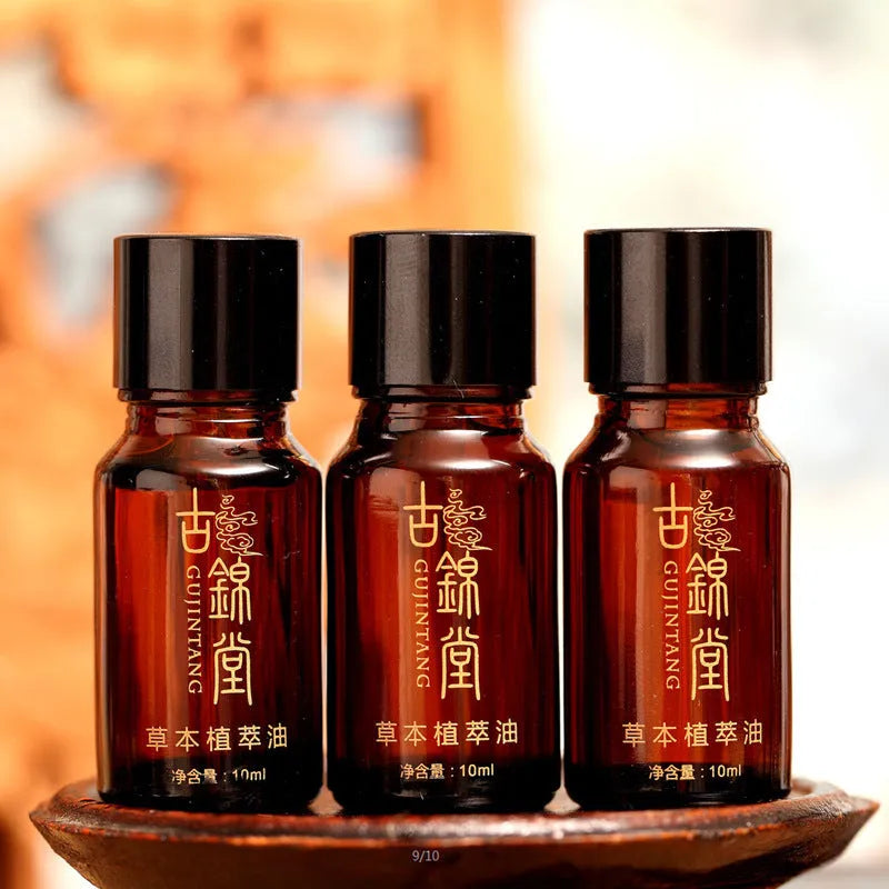 Hot compress health mud set with six bottles of herbal oil and one bottle of ginger moxibustion film