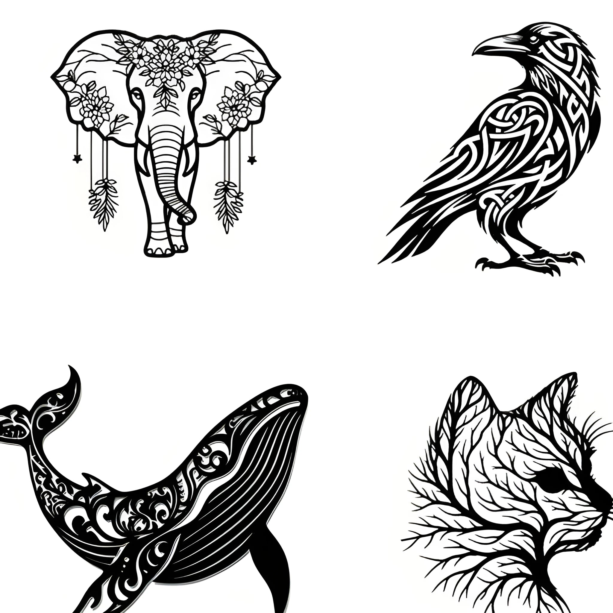 Black iron silhouette animal decoration – metal craft for garden or home (eagle shape shown)