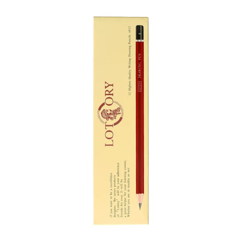 Boxed set of professional charcoal pencils for children's art with multiple hardness grades from 2H to EE