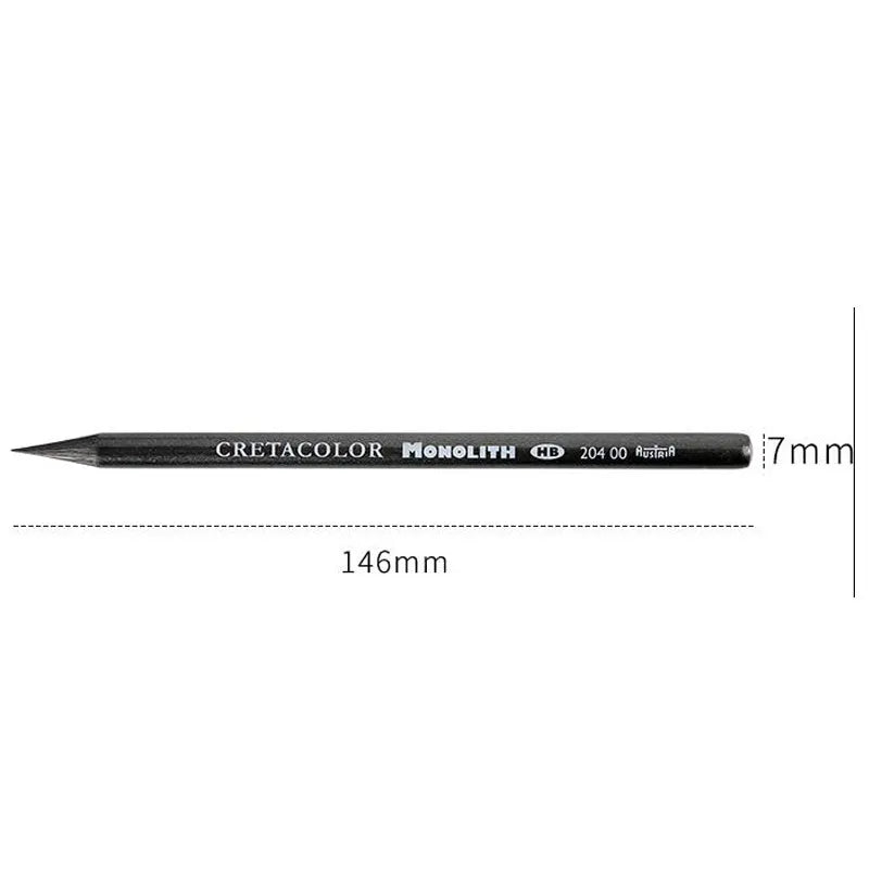 Wood-free graphite drawing pencil for sketching with 146mm length and 7mm diameter