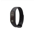 Motion intelligent hand ring fitness tracker in six colours on a wrist, showing heart rate and step display.