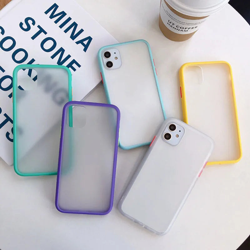 Frosted silicone phone case for iPhone in black with precise cutouts for ports and buttons