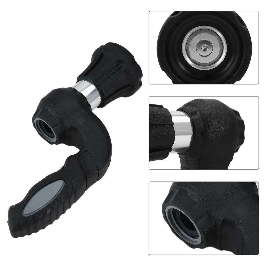 Mighty Power Hose Blaster Nozzle, black, with ergonomic handle and spray settings, for garden and car washing