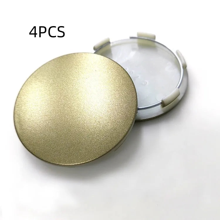 65mm diameter ABS plastic car hub centre cover with aluminium label in antique copper finish