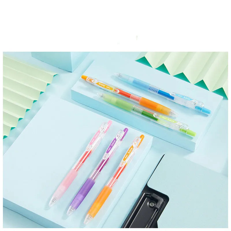 Pack of six Baiguole metallic gel pens with 0.5mm tips in gold, silver, and other shades.