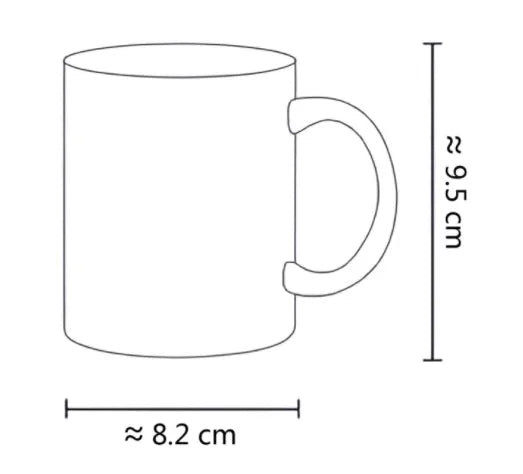 Ceramic mug 350ml with single sided funny pattern for mothers