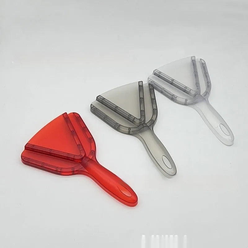 Red adjustable telescopic can and bottle opener made from ABS plastic on a white background.