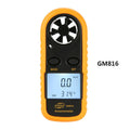 Biaozhi orange digital handheld anemometer showing wind speed display